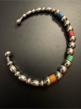 Sterling Silver Bead Cuff Bracelet